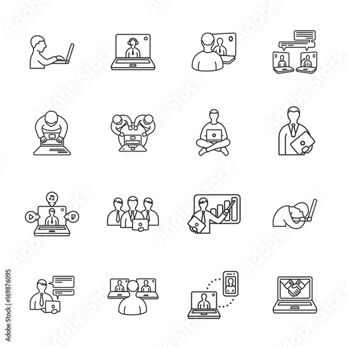 laptop and people icons