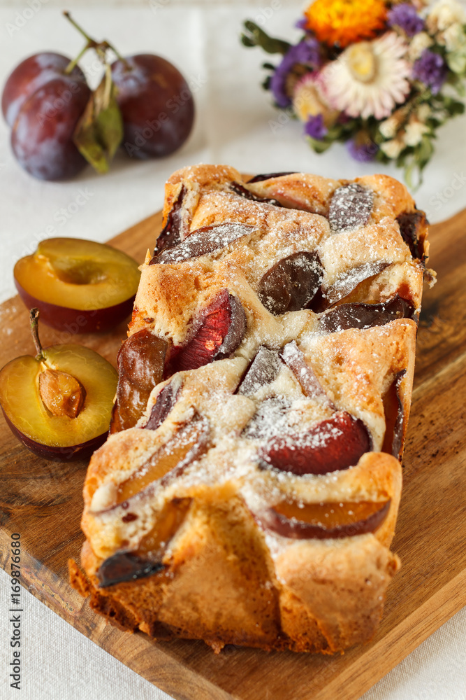 Rustic homemade plum cake Rustic homemade plum cake