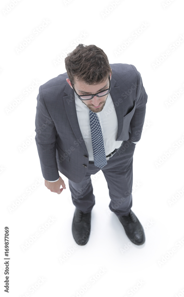 Portrait of a serious businessman. view from above Portrait of a serious businessman. view from above