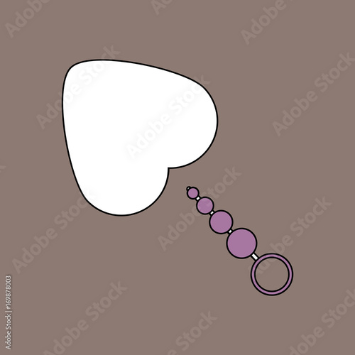 flat vector icon design collection sex toy and heart
