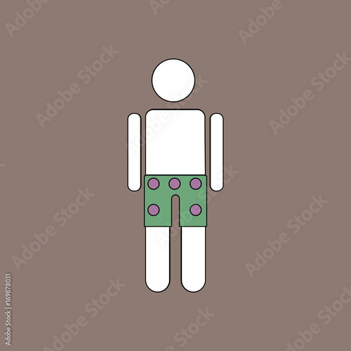 flat vector icon design collection man in underwear cloth