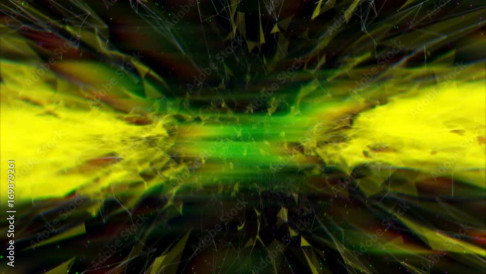 Anamorphic space.Abstract plexus background for different events and projects.Seamless loop.