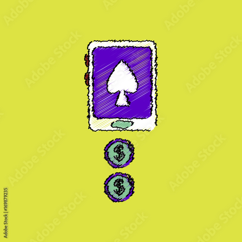 flat shading style icon casino online