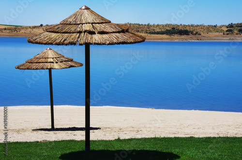 fluvial beach, alqueva lake, south of Portugal