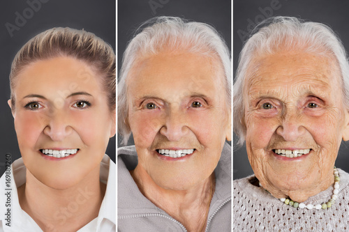 Fotografie Portrait Of A Smiling Old Woman