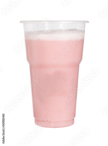 milk bubble ice tea isolated on white background