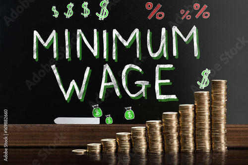 фотографія Minimum Wage At Blackboard