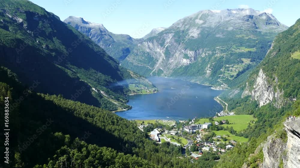 The Geiranger Fjord landscape in Norway The Geiranger Fjord landscape in Norway