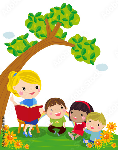Teacher and students