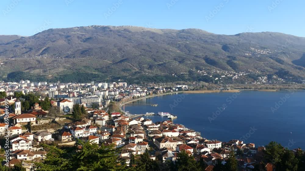 View over Ohrid from the Car Samoil's Fortress in Macedonia View over Ohrid from the Car Samoil's Fortress in Macedonia