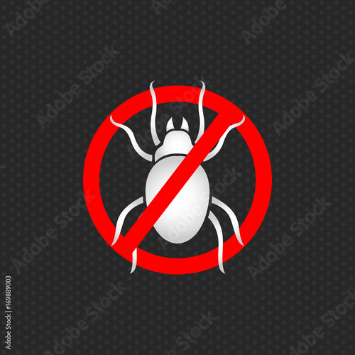 STOP Dust mites logo vector illustration