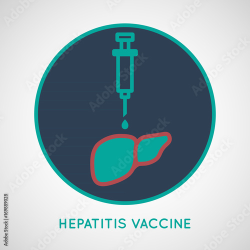 HEPATITIS VACCINE Vector illustration
