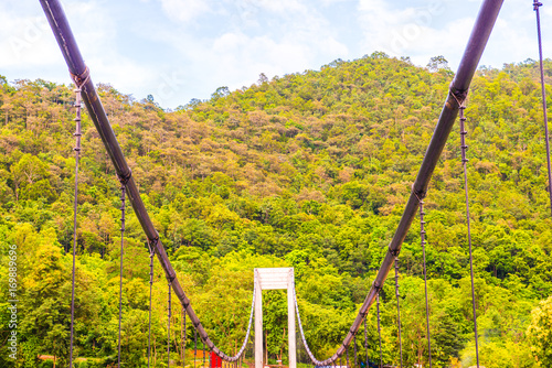 Suspension bridge at Mae Kuang Udom Thara dam photo