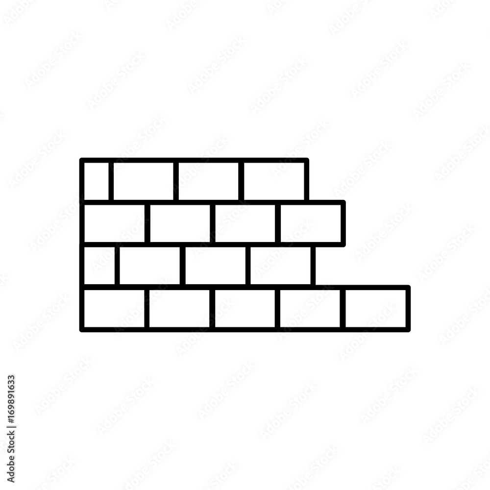 half brick wall icon half brick wall icon