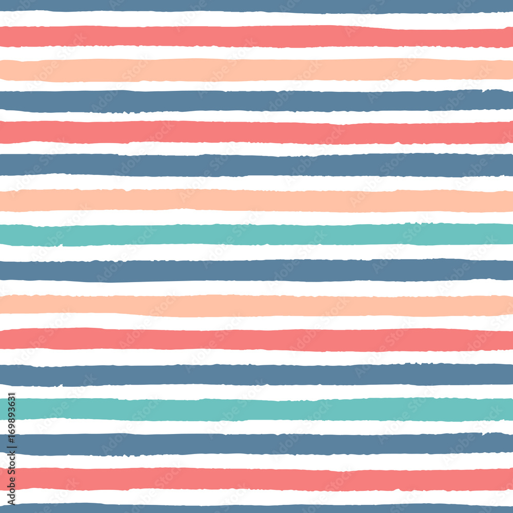 Hand drawn vector grunge stripes of red, blue, green and yellow colors seamless pattern on the white background. Hand drawn vector grunge stripes of red, blue, green and yellow colors seamless pattern on the white background.
