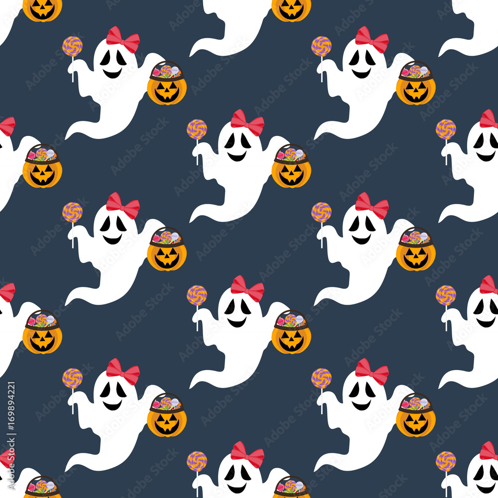 Halloween ghost pattern