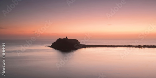 Long exposure scene view of Barrenjoey Headland Pittwater at dawn © Leah-Anne Thompson