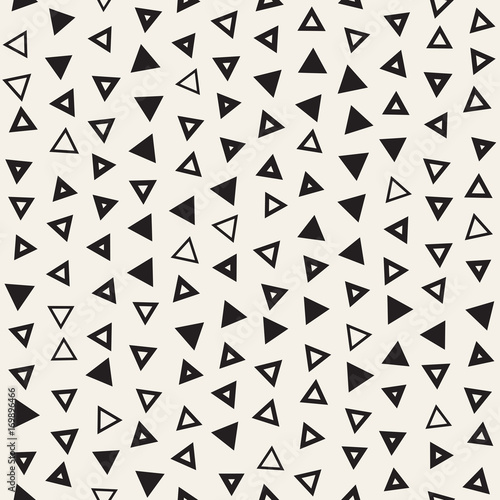 Seamless primitive jumble minimalism patterns. Randomly scattered geometric shapes. Abstract background design