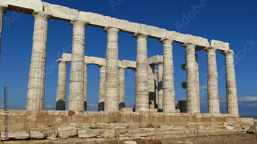 Temple of Poseidon at Cape Sounio Greece photo