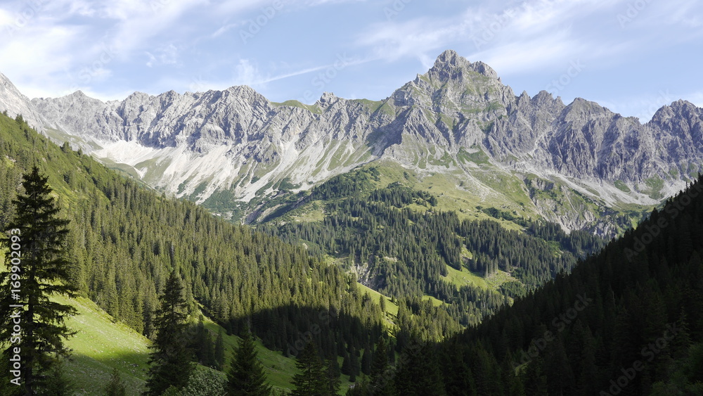 Rellstal Blick auf die Zimba Vorarlberg