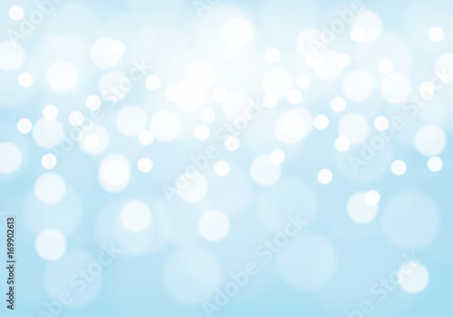 Abstract soft blue bokeh light background vector illustration.