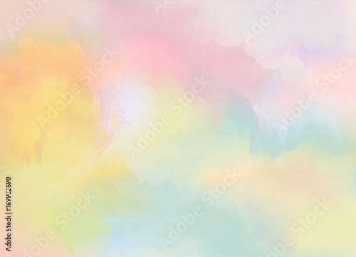Abstract colorful pastel watercolor with copy space for place your design or invitation card, web background, cell phone case. Digital art painting