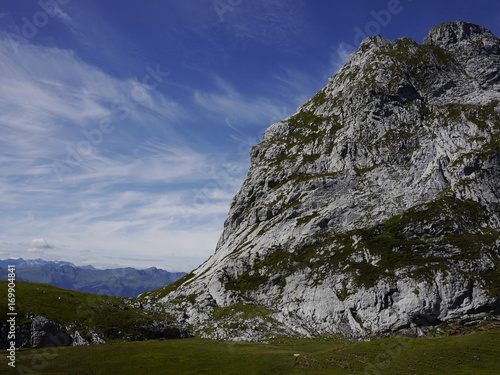 Bergmassiv Kirchlispitzen Grenze Österreich Schweiz
