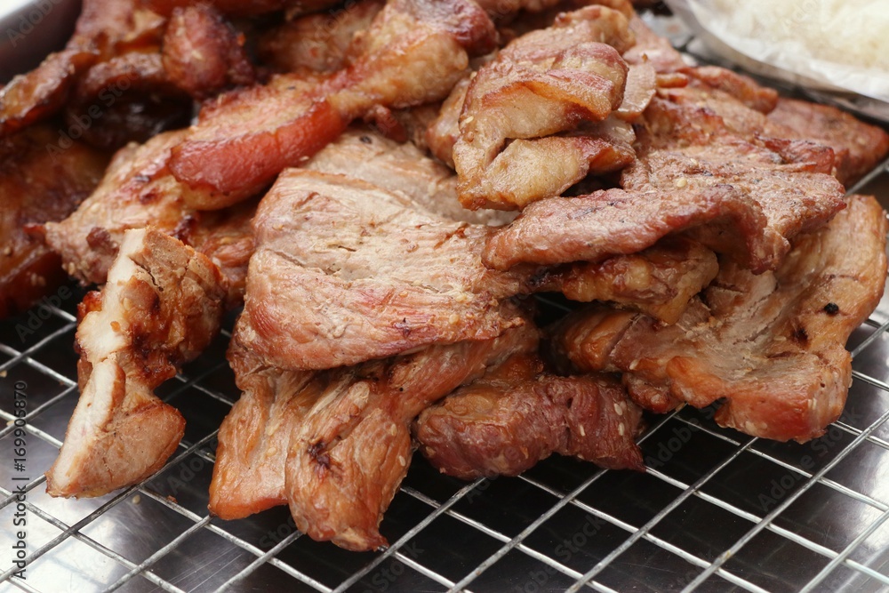 pork barbecue grill street food