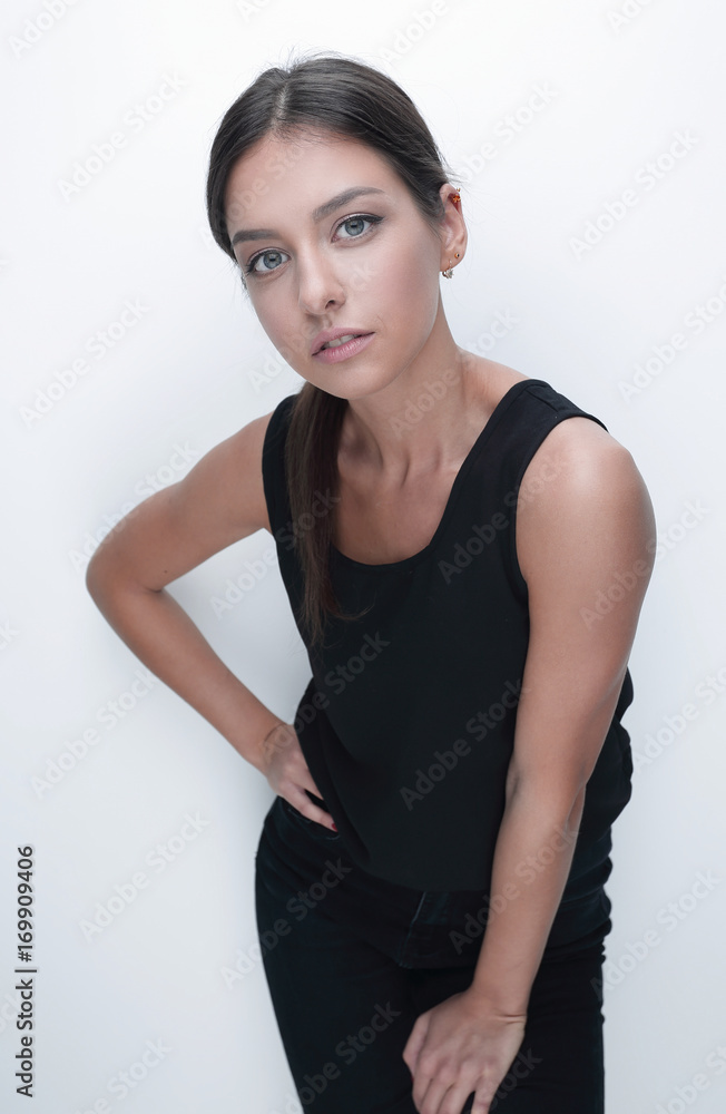 Portrait of confident young woman. Portrait of confident young woman.