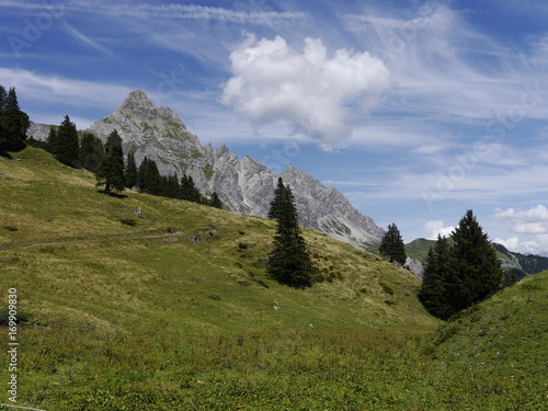 Blick auf die Zimba in Vorarlberg