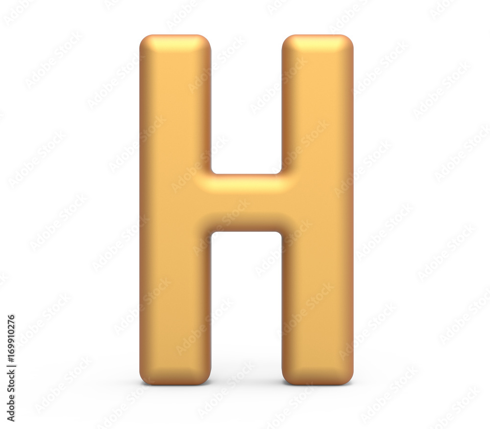 golden letter H
