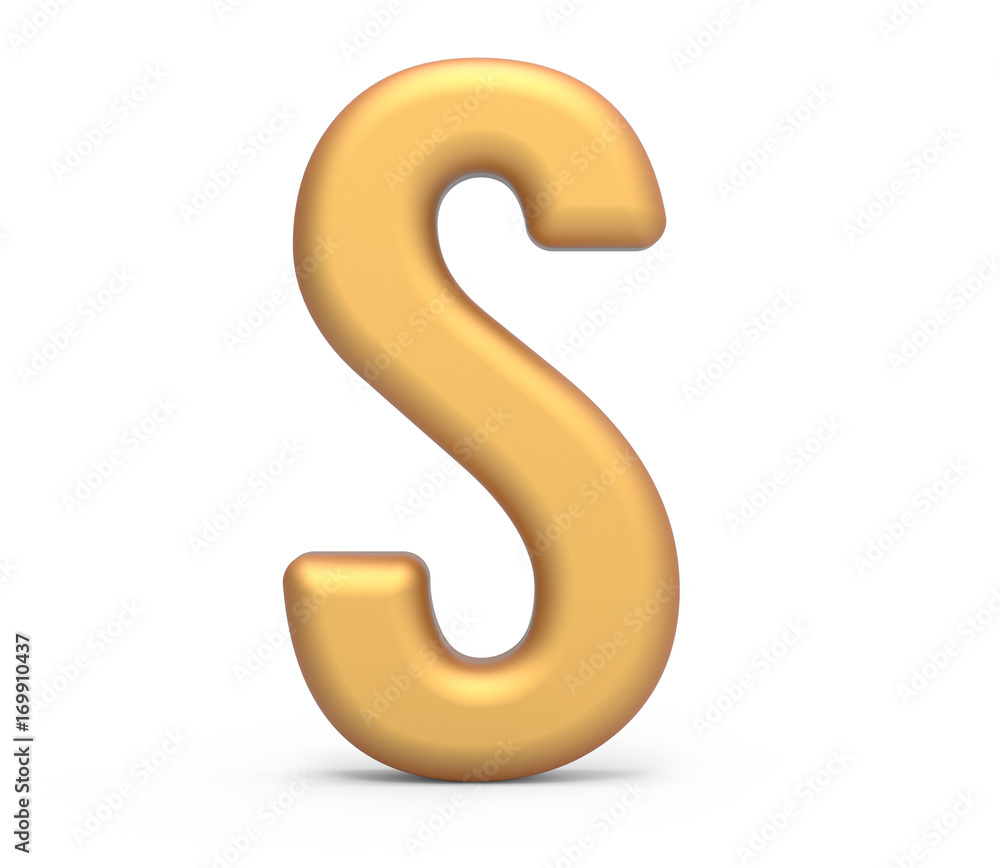 golden letter S golden letter S