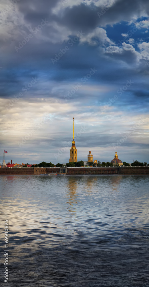 Vertical panorama of the Peter and Paul Fortress