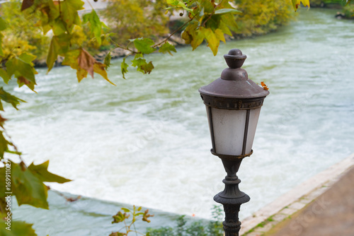 Photography old lantern in rome