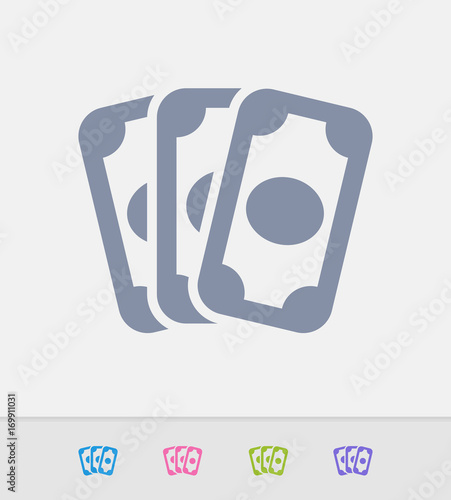 Dollar Bills - Granite Icons. A professional, pixel-perfect icon designed on a 32x32 pixel grid and redesigned on a 16x16 pixel grid for very small sizes.