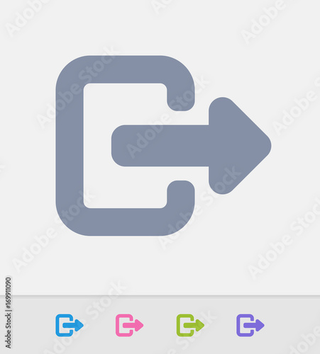 Exit Button - Granite Icons. A professional, pixel-perfect icon designed on a 32x32 pixel grid and redesigned on a 16x16 pixel grid for very small sizes.