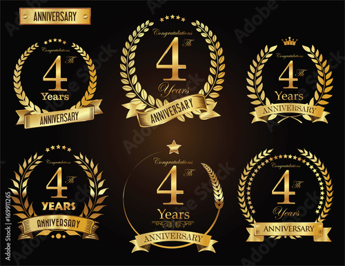Anniversary golden laurel wreath