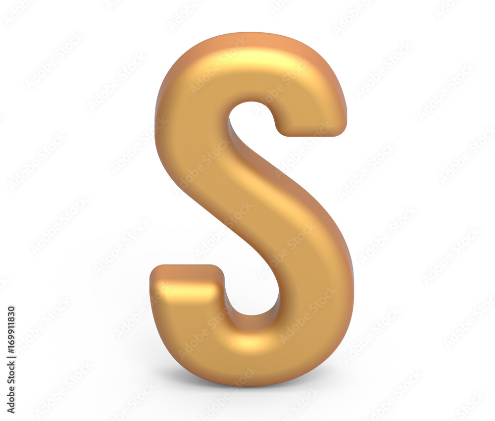 golden letter S golden letter S