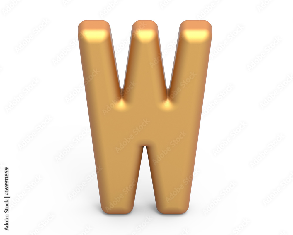 golden letter W golden letter W