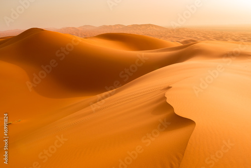Sand dunes in the Sahara Desert  Merzouga  Morocco