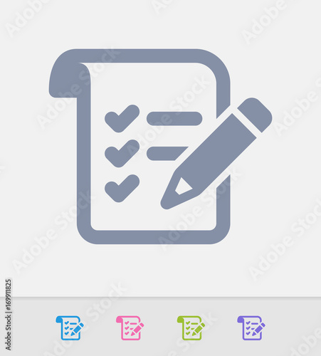 Pencil & List - Granite Icons. A professional, pixel-perfect icon designed on a 32x32 pixel grid and redesigned on a 16x16 pixel grid for very small sizes.