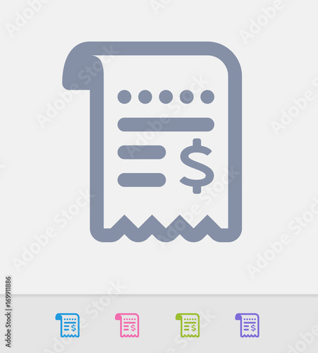 Store Receipt - Granite Icons. A professional, pixel-perfect icon designed on a 32x32 pixel grid and redesigned on a 16x16 pixel grid for very small sizes.