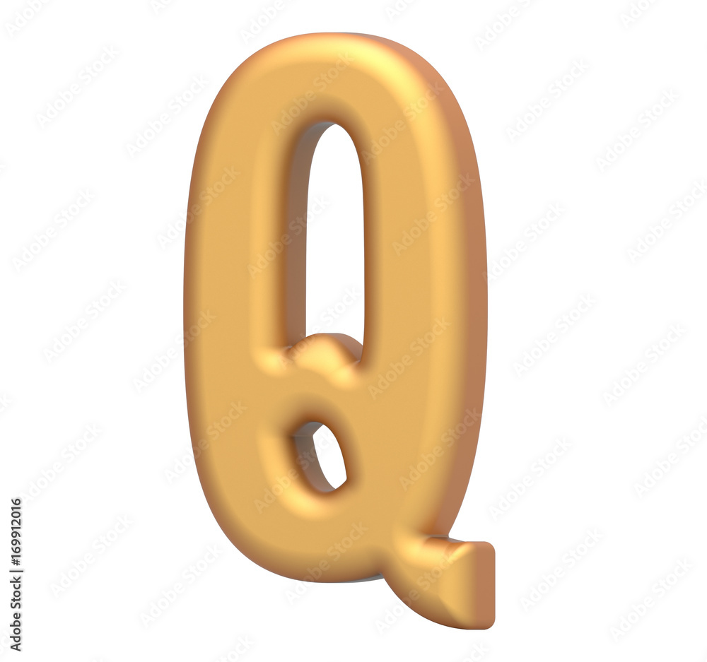 Obraz premium golden letter Q