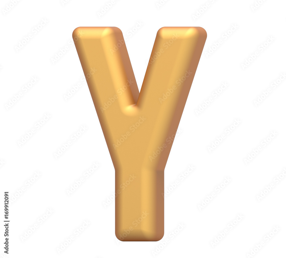 golden letter Y golden letter Y