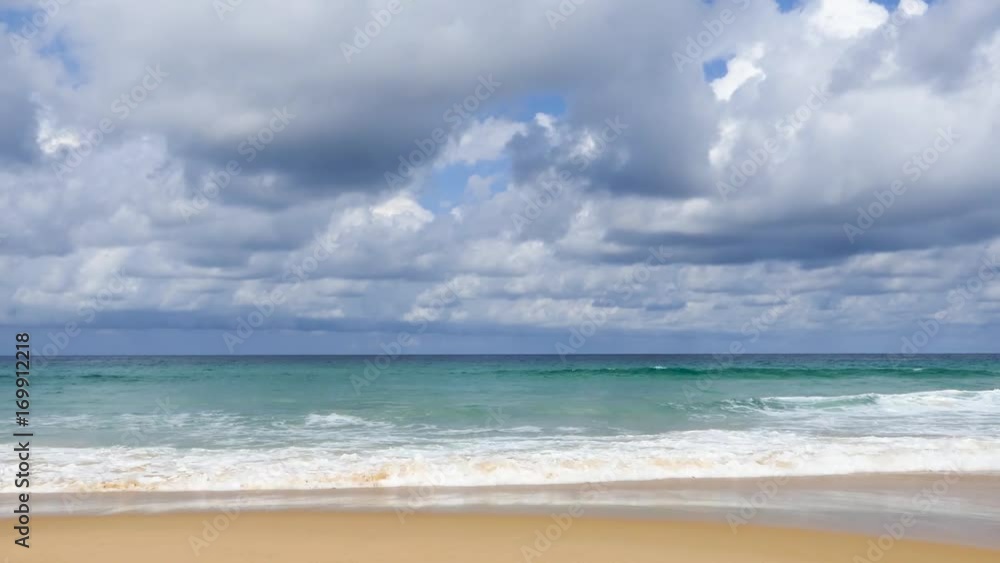 Waves of the sea, beautiful beaches, crystal clear water and the sky are at Karon beach. Phuket, Thailand country. Waves of the sea, beautiful beaches, crystal clear water and the sky are at Karon beach. Phuket, Thailand country.