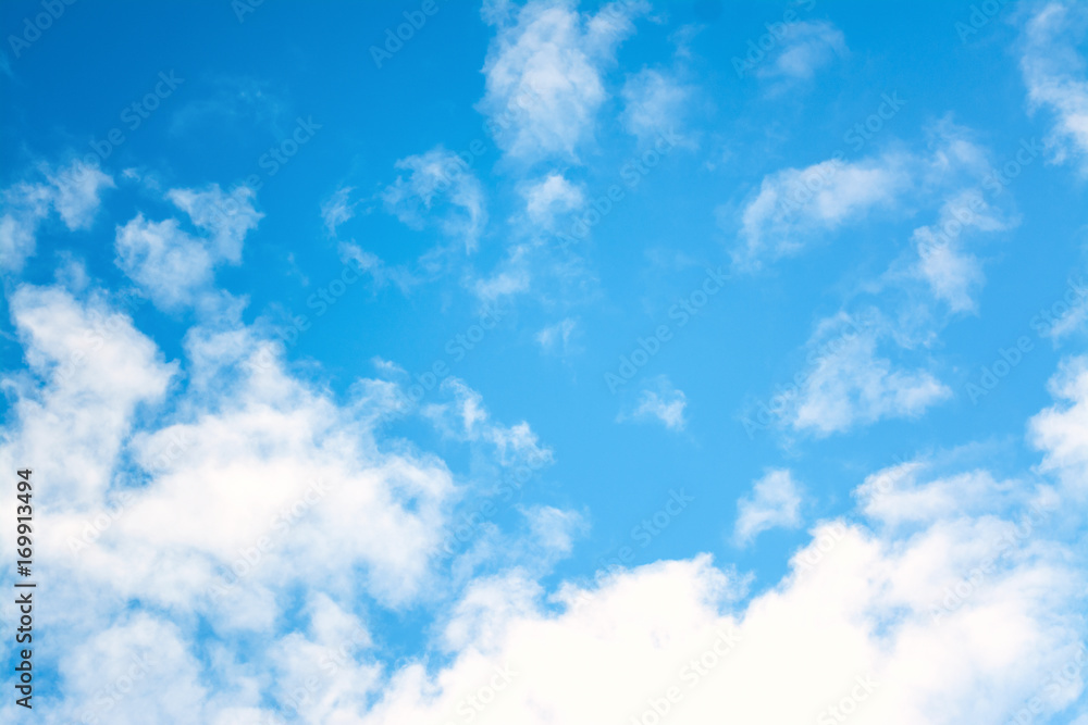 Obraz premium Blue sky with clouds background. Abstract texture