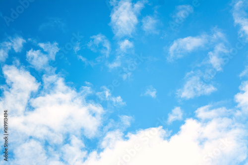 Blue sky with clouds background. Abstract texture