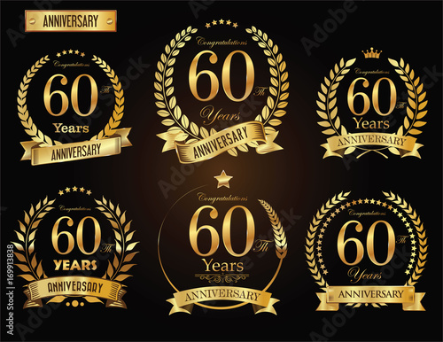 Anniversary golden laurel wreath