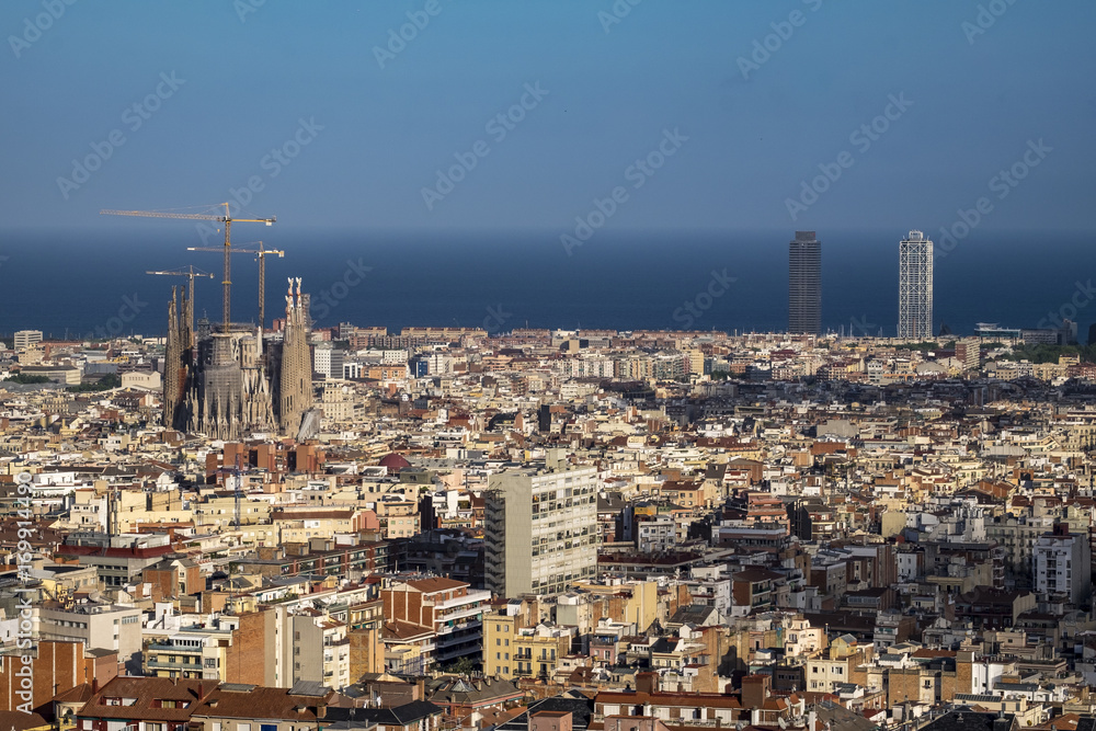 View of Barcelona and Sagrada Familia