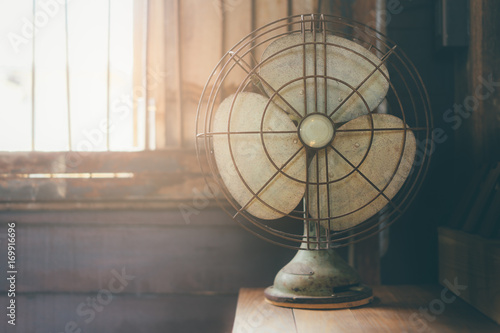 Old vintage electric fan retro style